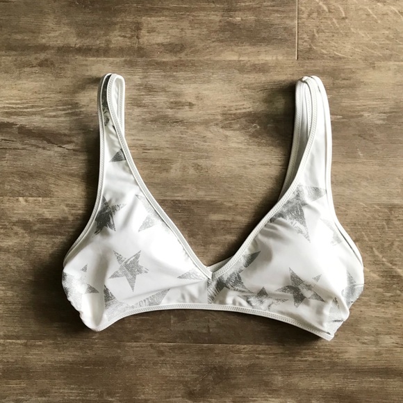 silver bathing suit top